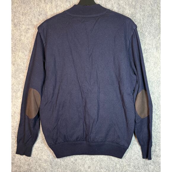 Peter Millar Apex Mens Large Blue TPC Sawgrass Wool/Cotton Jacket Elbow Pads - Picture 3 of 8